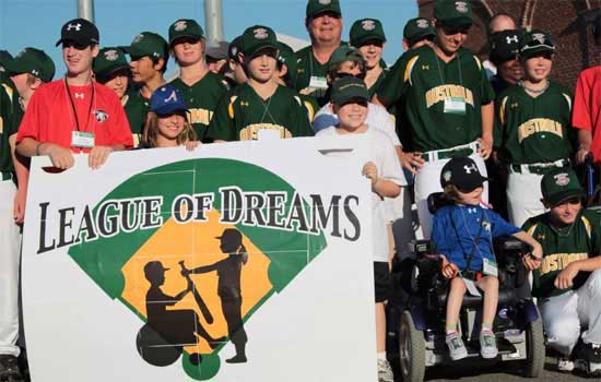 League of Dreams with banner